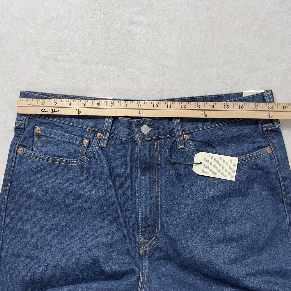 Levis Premium 568 Stay Loose Jeans Mens Sz 36x32 Blue Denim 100% Cotton